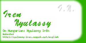 iren nyulassy business card